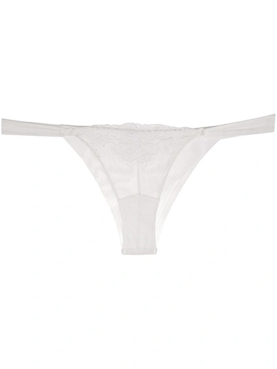 La Perla Kids' Shape-allure Lace Thong In White