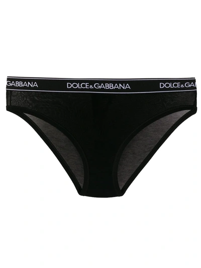 Dolce & Gabbana Stretch Cotton And Modal-blend Jersey Briefs In Black