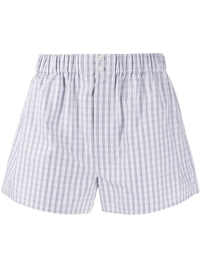 Brioni Check Relaxed-fit Boxers In Blue