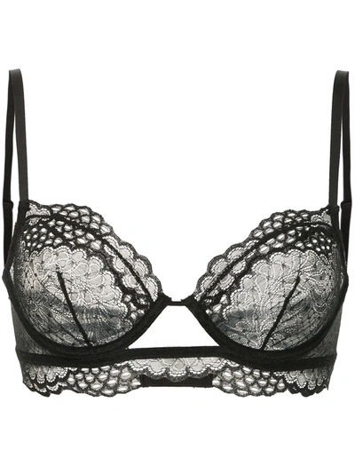 Kiki De Montparnasse Coupe Balconette Bra In Black