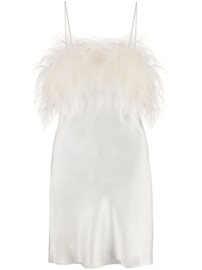 Gilda & Pearl Camille Satin Slip Dress In White