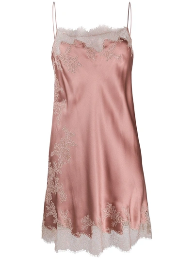 Carine Gilson Straight-neck Chemise In Pink