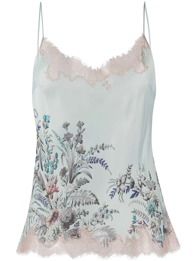 Carine Gilson Floral Print Camisole In Blue