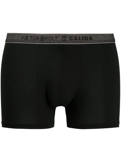 Viktor & Rolf Pack Of Two Printed Boxers In Black