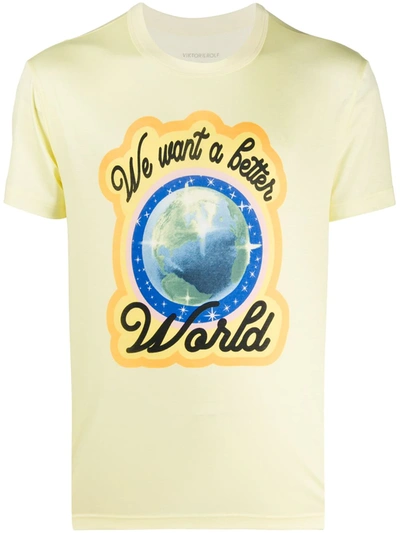 Viktor & Rolf Graphic-print T-shirt In Yellow