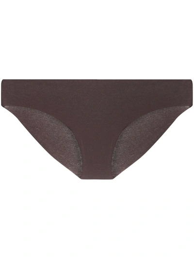 Hanro Hi-cut Invisible Briefs In Brown