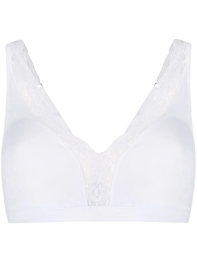 Hanro Soft Cup Lace Bra In White