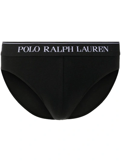Polo Ralph Lauren Logo Band 3 Pack Briefs In Black