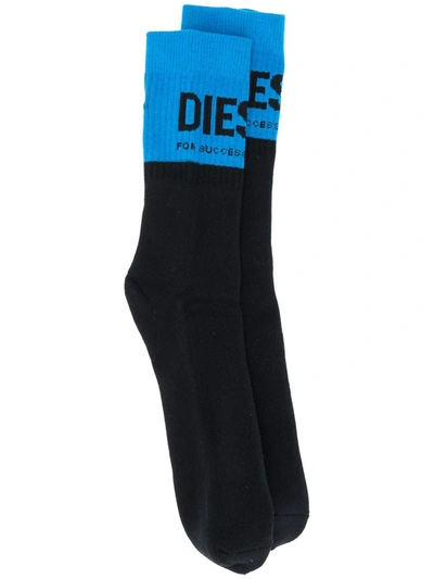 Diesel Terry Socks In Black