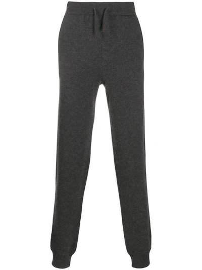 Ermenegildo Zegna Cashmere Knit Track Pants In Grey