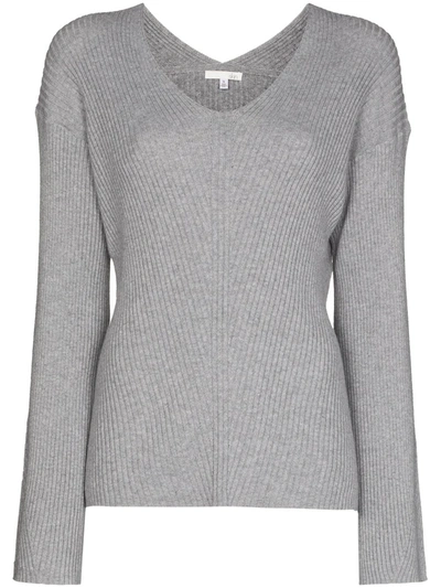 Skin Karla Ribbed Knit Sweater In Grey