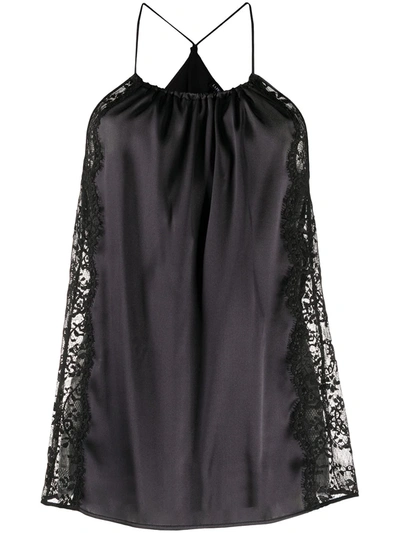 La Perla Lace-trimmed Camisole In Black