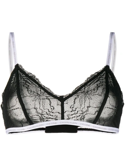 Calvin Klein Underwear Ck One Lace Bralette In Black