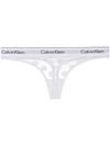 Calvin Klein Underwear Modern Dot Cotton Thong In White