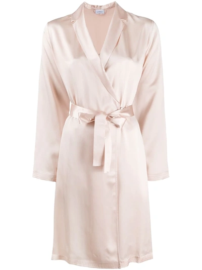 La Perla Belted Mid-length Dressing Gown In Pink
