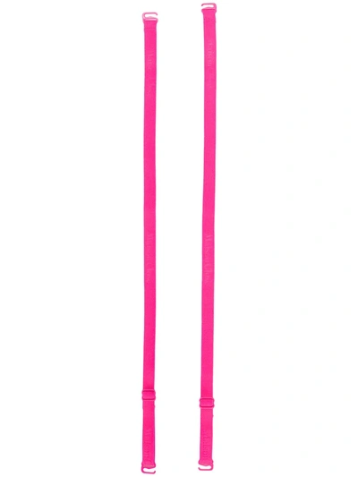 Maison Close Signature Logo Shoulder Straps In Pink