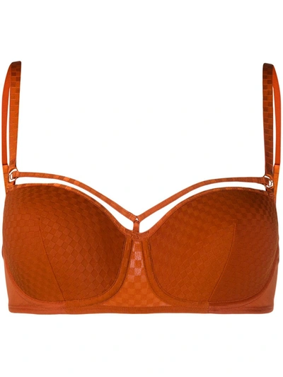 Marlies Dekkers Space Odyssey Checkered Bra In Orange