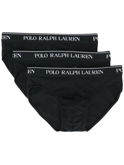 Polo Ralph Lauren Three Piece Briefs Pack In Black