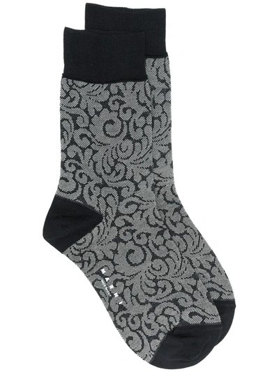 Marni Abstract Pattern Socks In Black