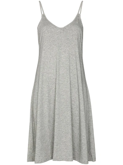 Skin Odelle Mélange Pima Cotton-jersey Nightdress In Grey