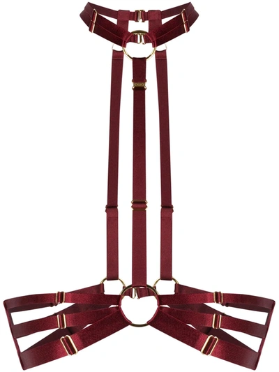 Bordelle Merida Multi-strap Harness In Red