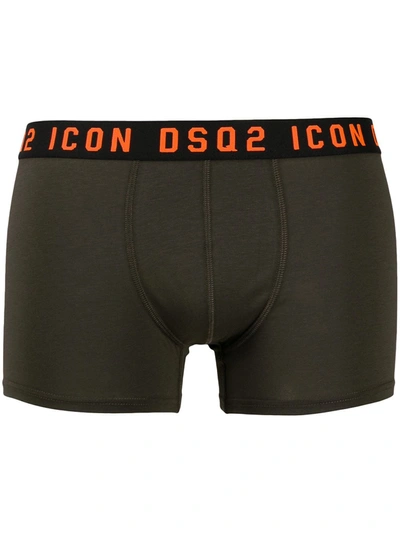 Dsquared2 Icon Logo Waistband Boxers In Brown