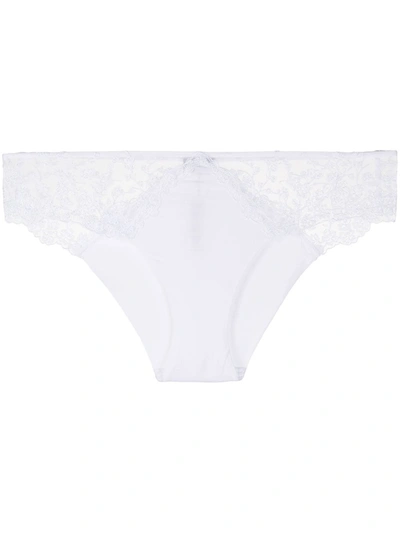 La Perla Lace Panel Briefs In White