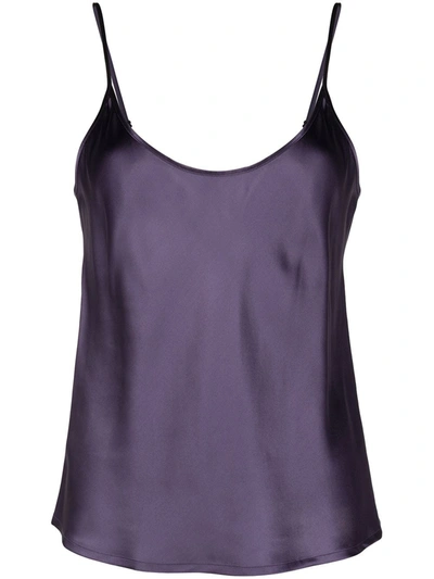 La Perla Camisole & Shorts Silk Pyjama Set In Purple