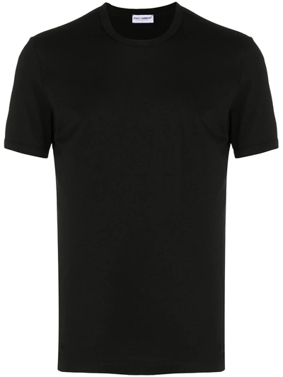 Dolce & Gabbana Short-sleeved Pyjama Top In Black