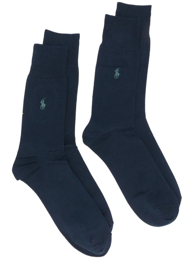 Polo Ralph Lauren Pony Motif Socks In Blue