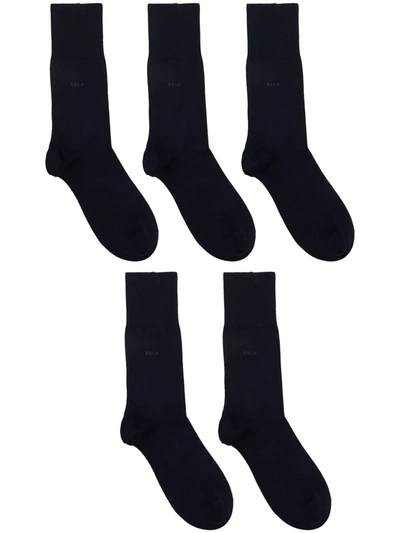 Cdlp Navy Embroidered Logo Sock Set In Blue