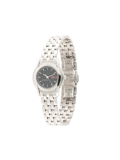 Pre-owned Gucci  5500l Shelly Line 25mm In Silver
