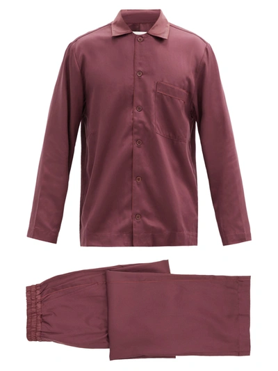 Cdlp Button-up Two-piece Pyjama Set In Purple