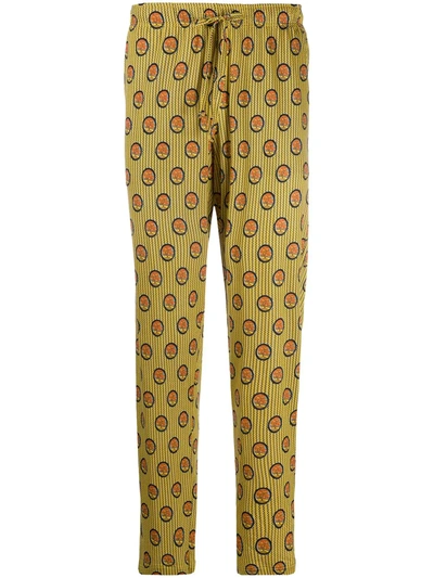 Viktor & Rolf X Calida Drawstring Lounge Bottoms In Yellow