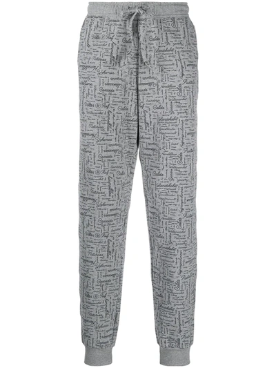 Viktor & Rolf X Calida Slogan-print Pyjama Trousers In Grey