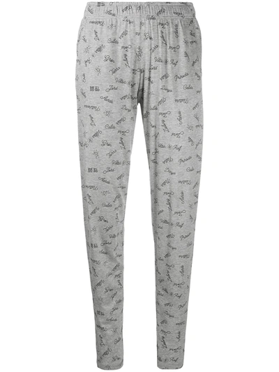 Viktor & Rolf X Calida Slogan-print Pyjama Trousers In Grey