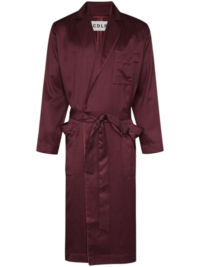 Cdlp Home Robe Long Dressing Gown In Neutrals