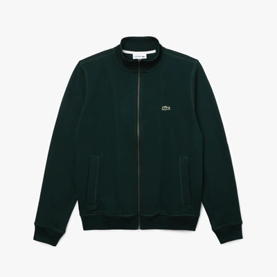 Lacoste Men's Zip-up Piqué Fleece Jacket - 3xl - 8 In Green