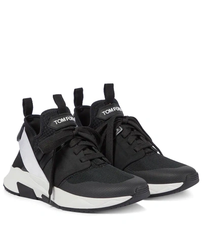 Tom Ford Jago Contrast Trainer Sneakers In Black