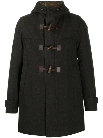 Herno Toggle Fastening Coat In Green