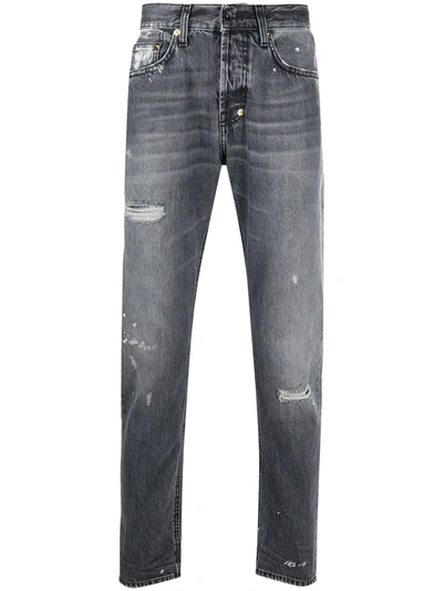 Prps Distressed Slim-fit Jeans In Grey