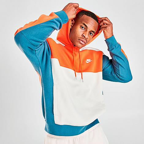 nike panel block hoodie