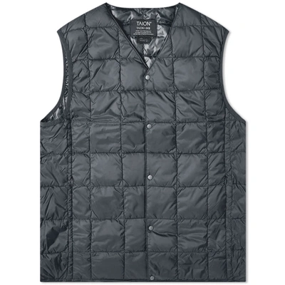 Taion V-neck Down Vest In Grey