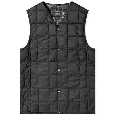 Taion V-neck Down Vest In Black