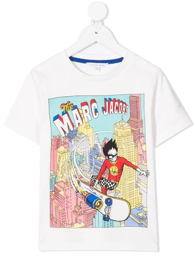 Marc Jacobs Teen Graphic Print Short Sleeve T-shirt In White