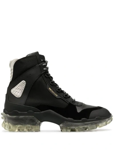 Moncler Oversize-sole Boots In Black