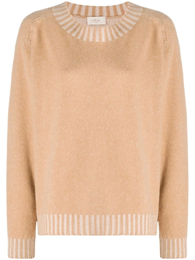 Altea Crew-neck Knit Jumper In Neutrals