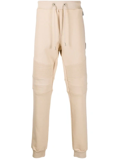 Philipp Plein Track Pants With Quilted Detailing In Neutrals