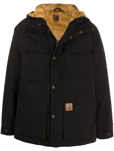 Carhartt Mentley Hooded Parka In Black