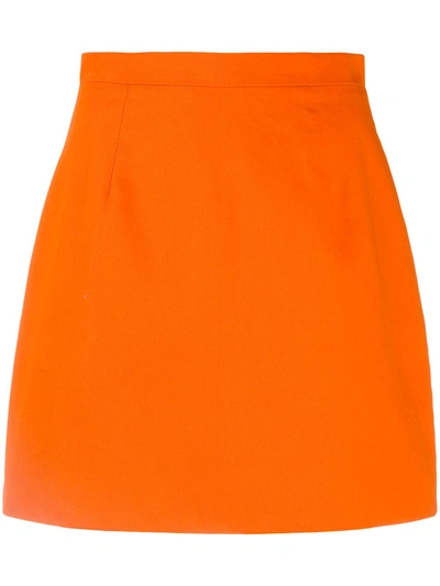 Loulou A-line Mini Skirt In Orange